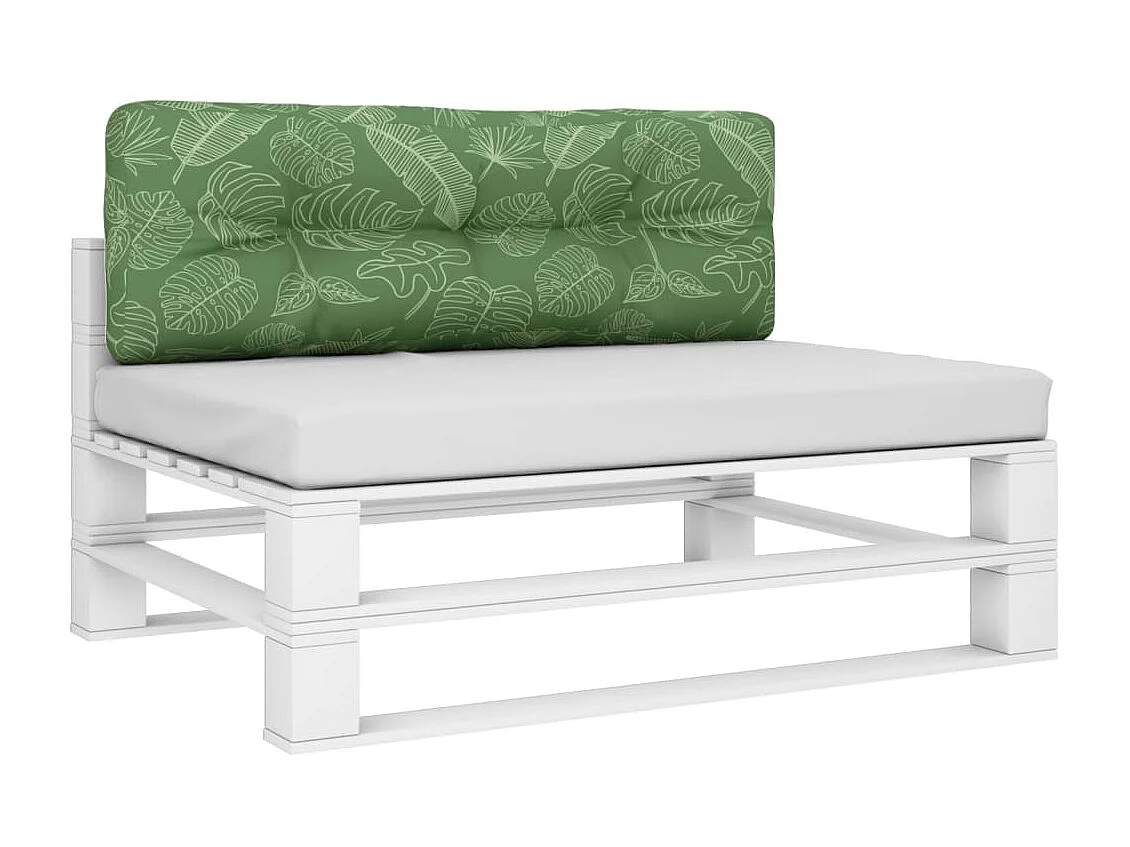 Palletkussen met bladpatroon 120x40x12 cm Stof