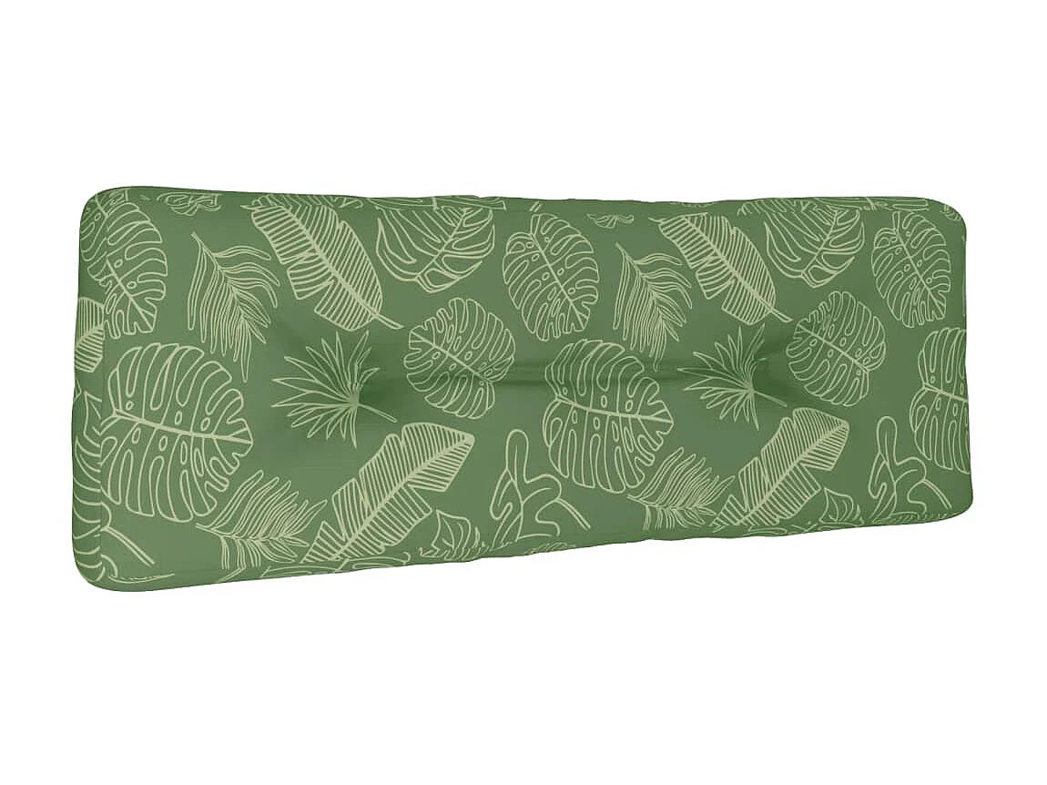 Palettenkissen mit Blattmuster 120x40x12 cm Stoff