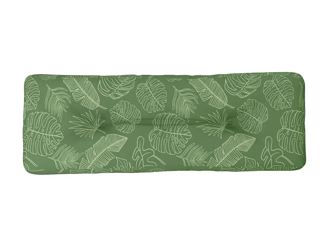 Palettenkissen mit Blattmuster 120x40x12 cm Stoff