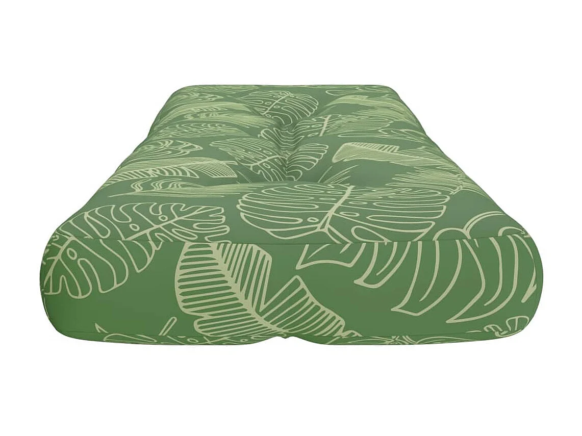 Palettenkissen mit Blattmuster 120x40x12 cm Stoff