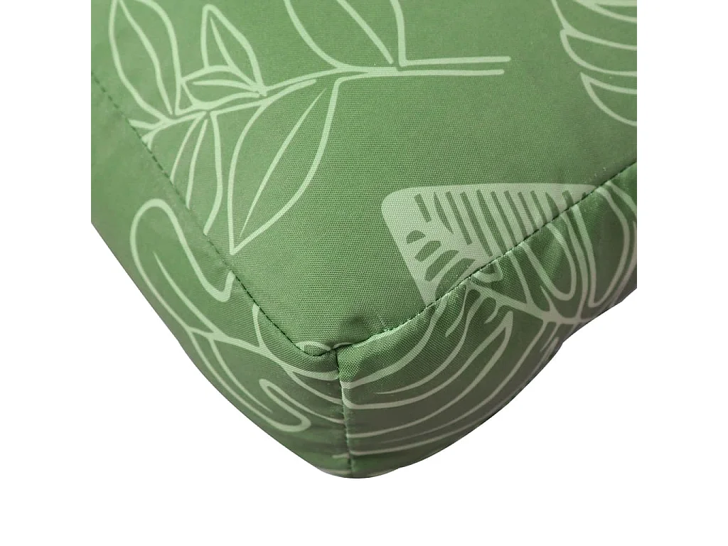 Palettenkissen mit Blattmuster 120x40x12 cm Stoff