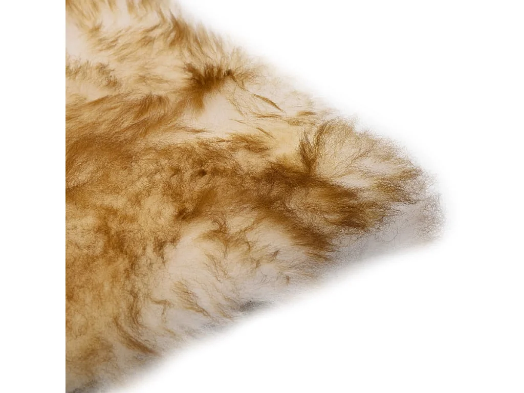 Coussins de chaise 2 pcs Mélange de marron Mouton véritable