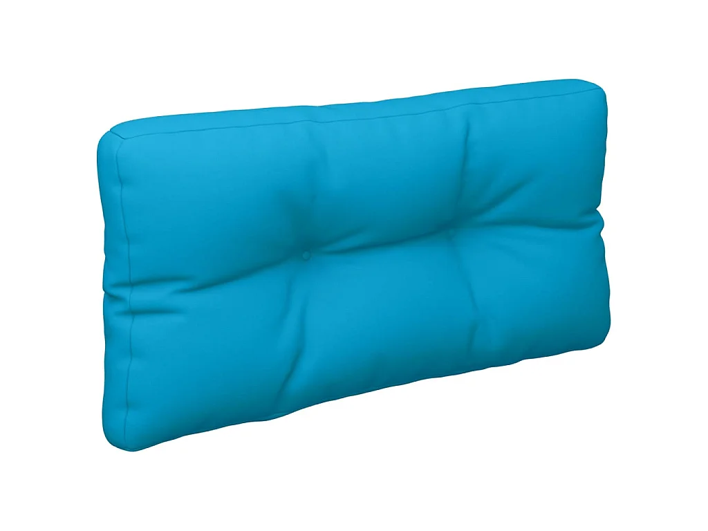 Coussin de palette bleu 80x40x12 cm tissu