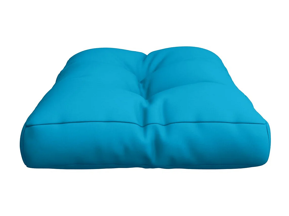 Coussin de palette bleu 80x40x12 cm tissu