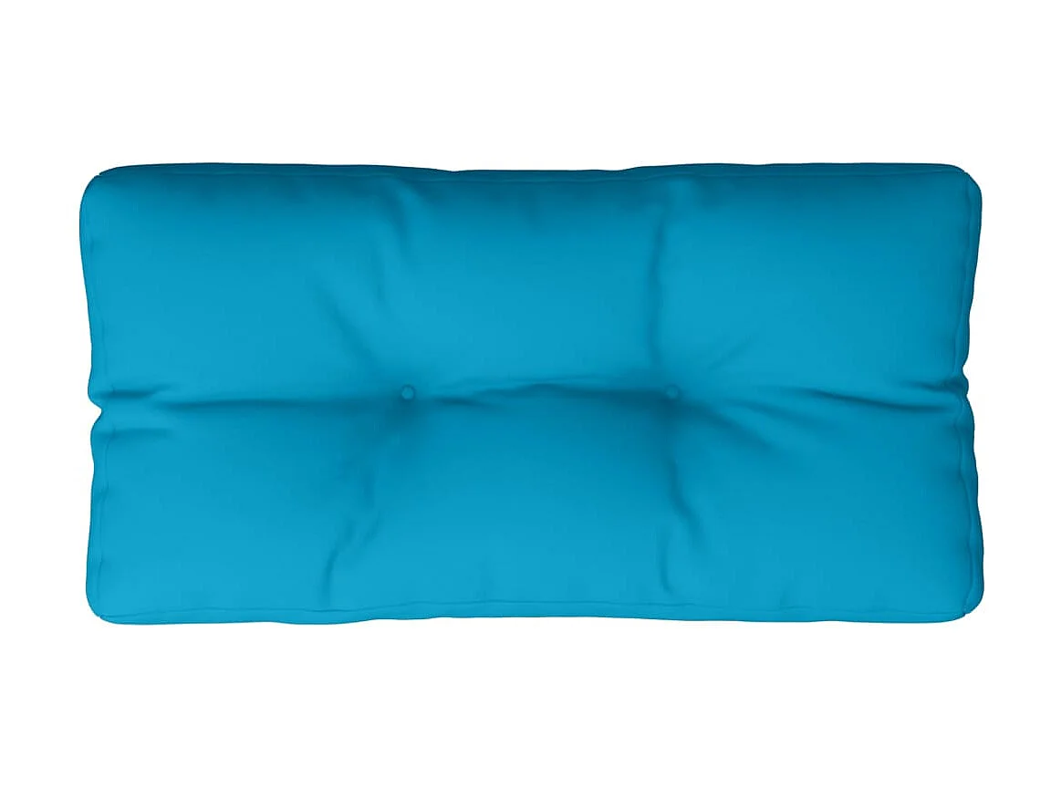 Coussin de palette bleu 80x40x12 cm tissu