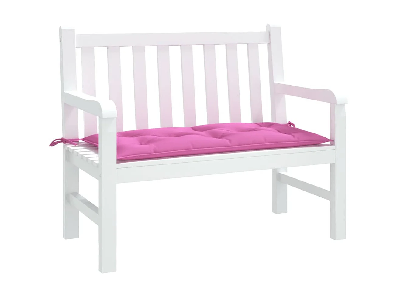 Coussin de banc de jardin rose 110x50x7 cm tissu