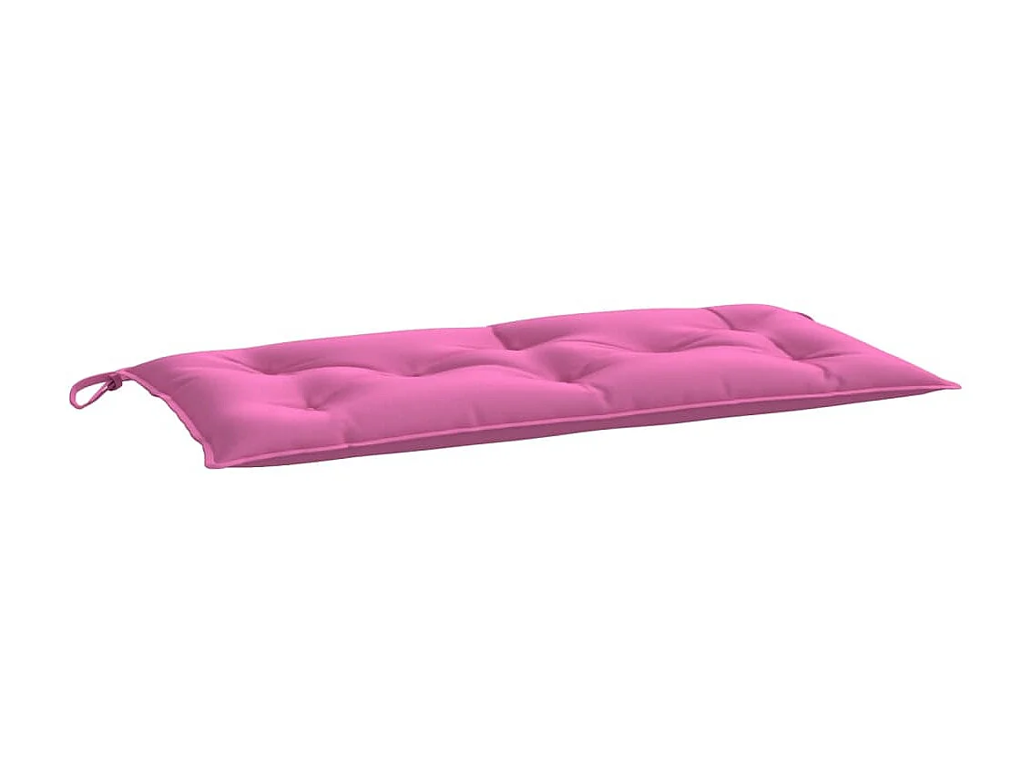 Coussin de banc de jardin rose 110x50x7 cm tissu