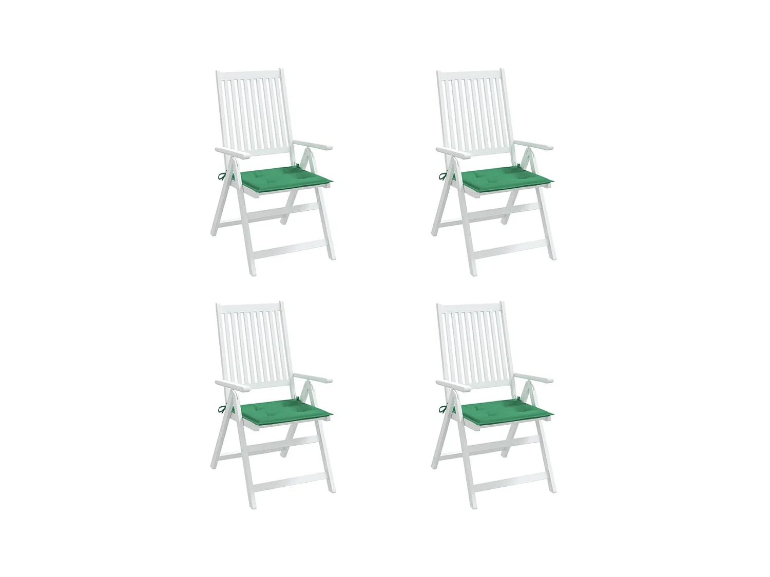 Coussins de chaise de jardin 4 pcs vert 40x40x3 cm tissu oxford