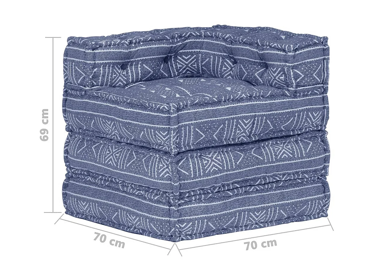 Pouf modulaire Indigo Tissu