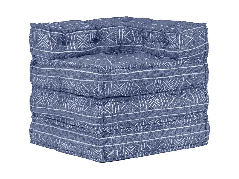 Modularer Pouf aus Indigo-Stoff