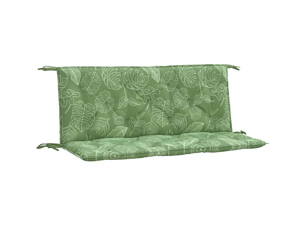 Conjunto de almofadas para banco de jardim em tecido com padrão de 2 folhas