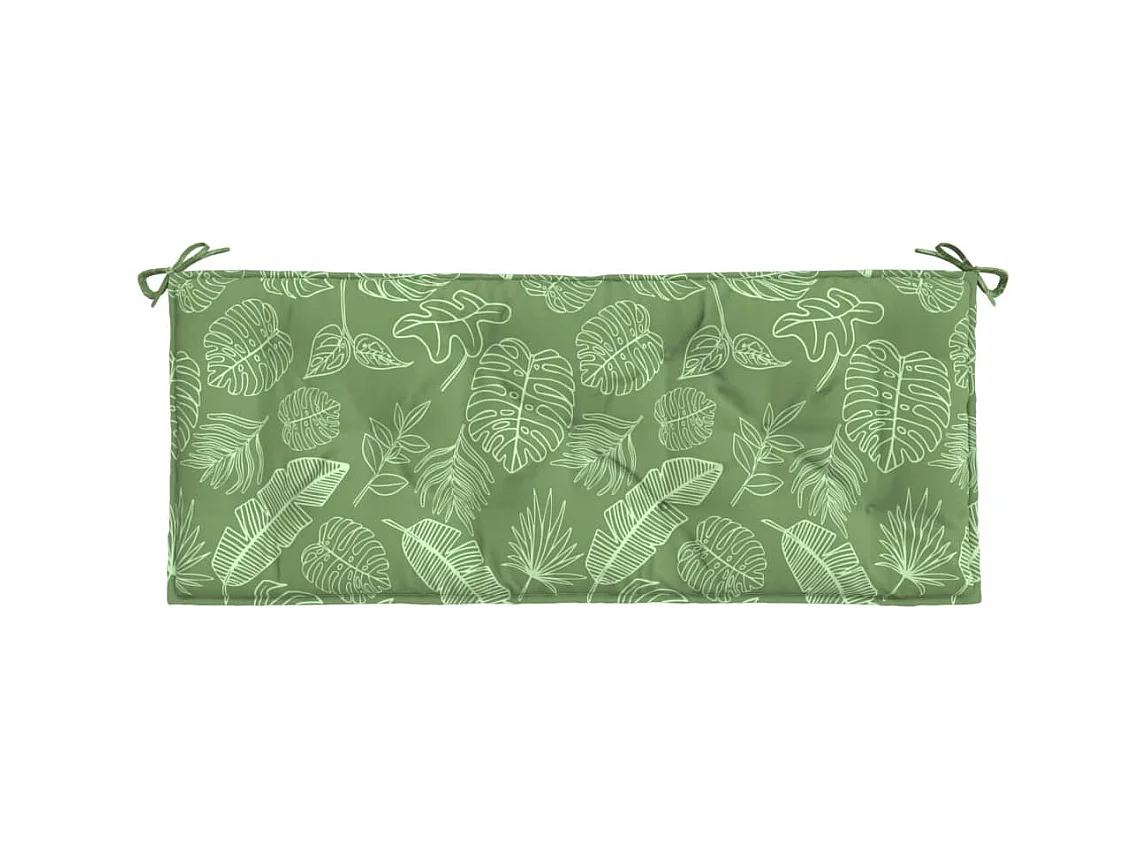 Conjunto de almofadas para banco de jardim em tecido com padrão de 2 folhas