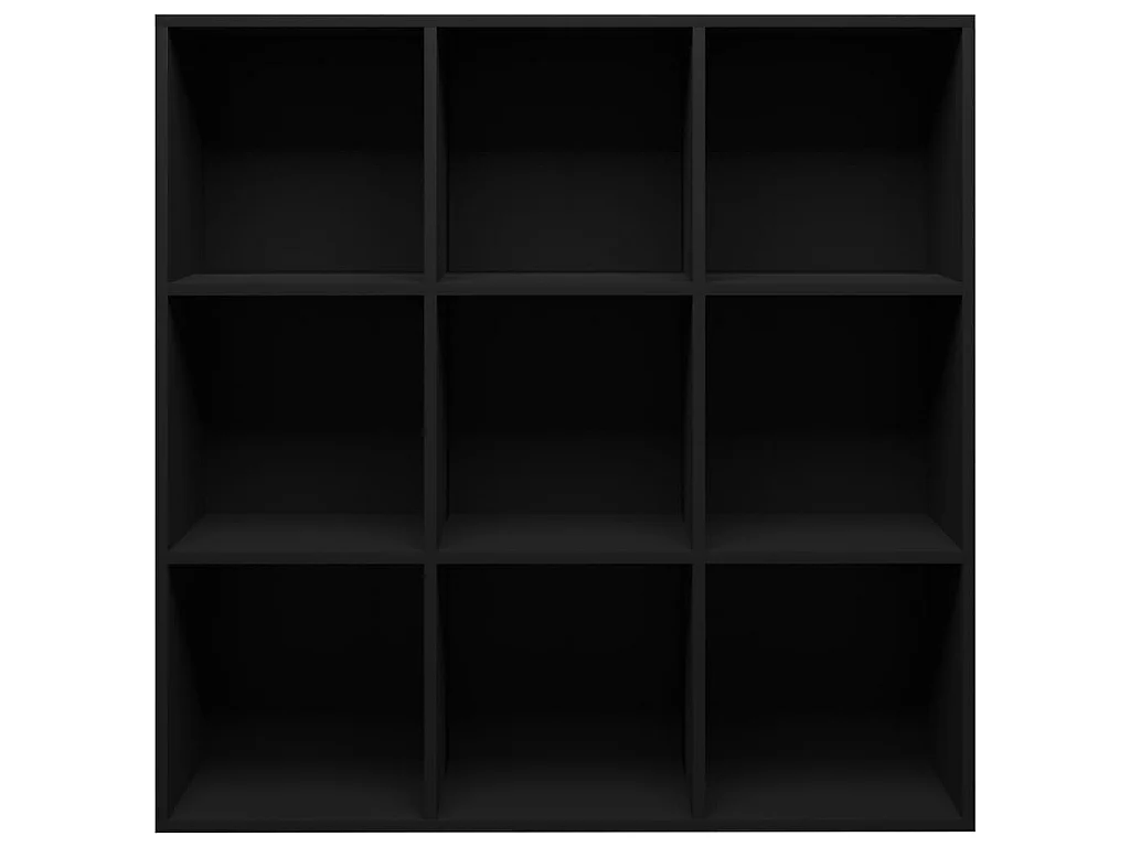 Bibliothèque Noir 98x30x98 cm Aggloméré