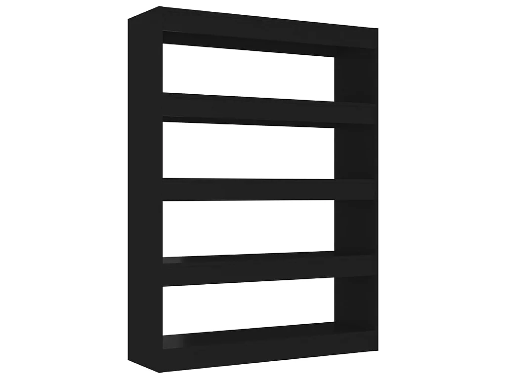 Libreria/Divisorio Nero 100x30x135 cm