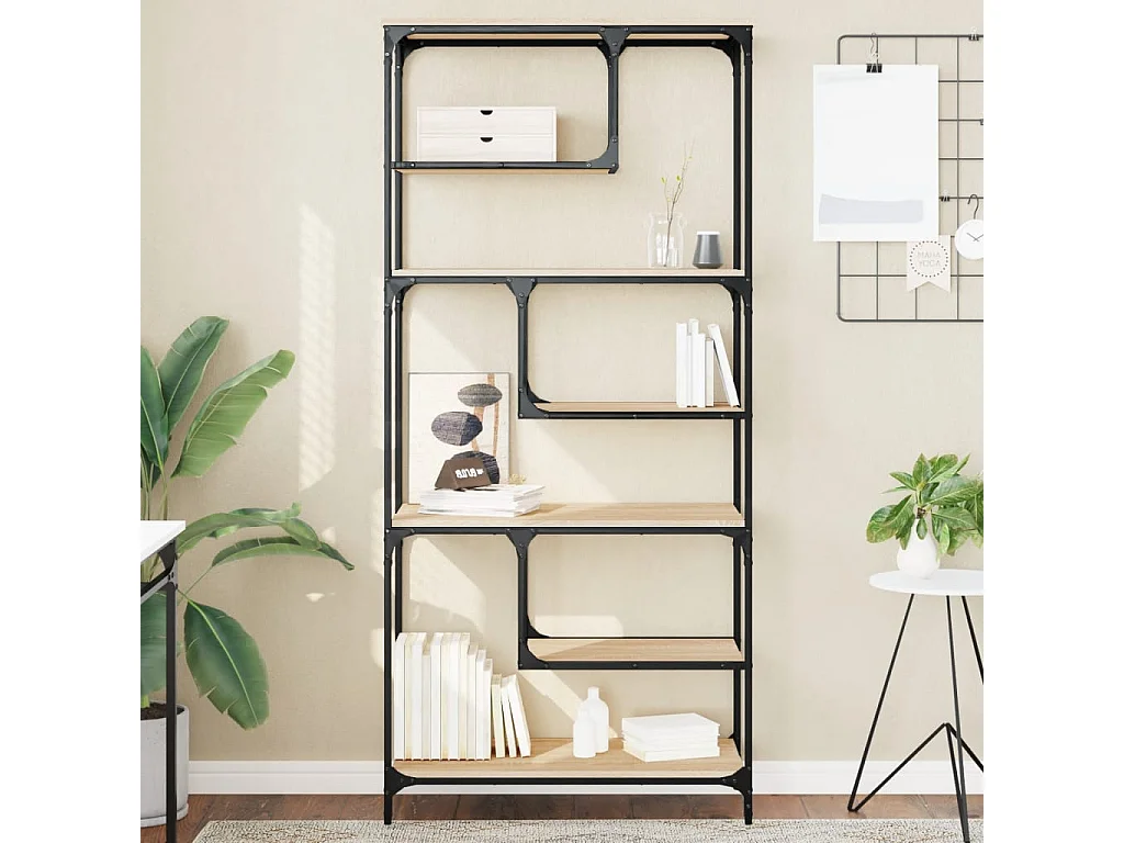 Libreria in rovere Sonoma 81x36x176 cm in multistrato