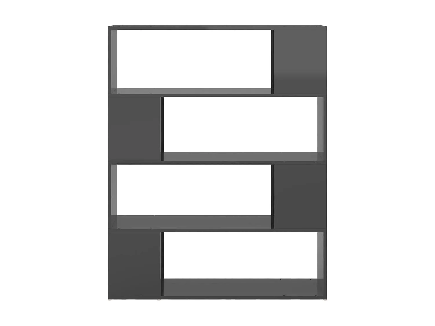 Librería/Separador de ambientes Gris brillante 100x24x124 cm