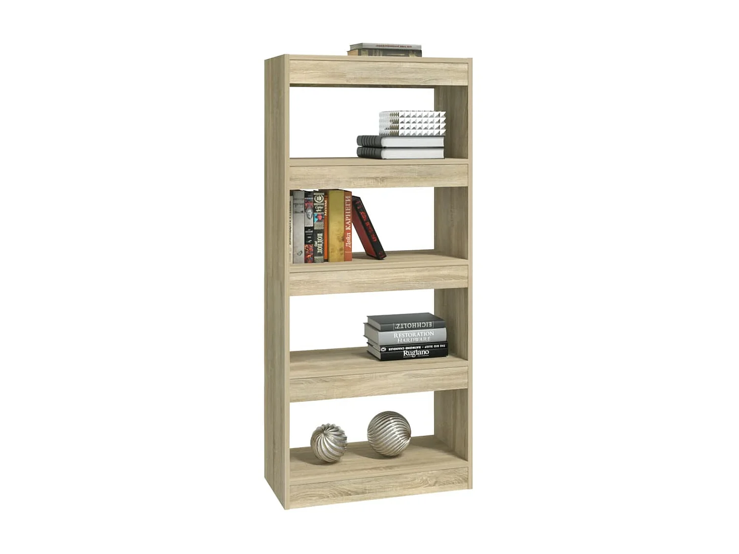 Bibliothèque/Cloison Chêne sonoma 60x30x135cm Bois d'ingénierie