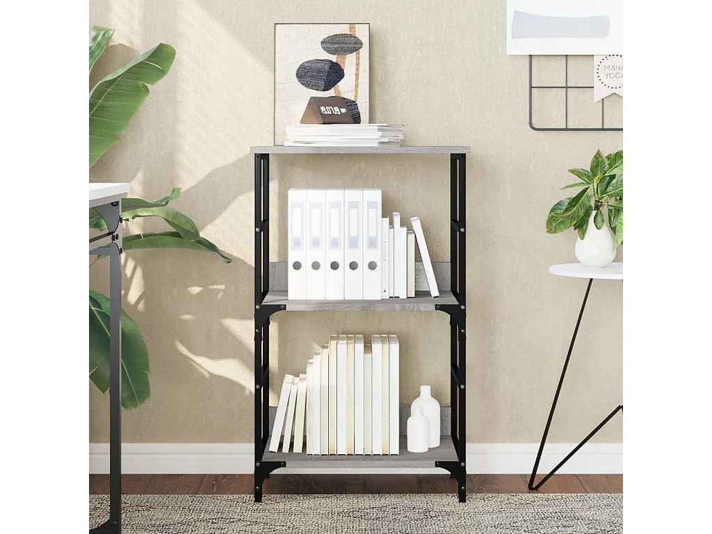 Bibliothèque sonoma gris 50x33x82 cm bois d'ingénierie