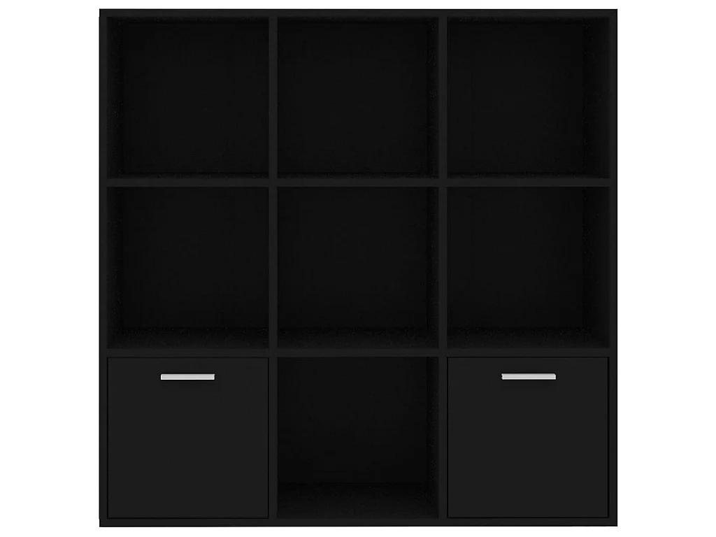 Bibliothèque Noir 98x30x98 cm Aggloméré