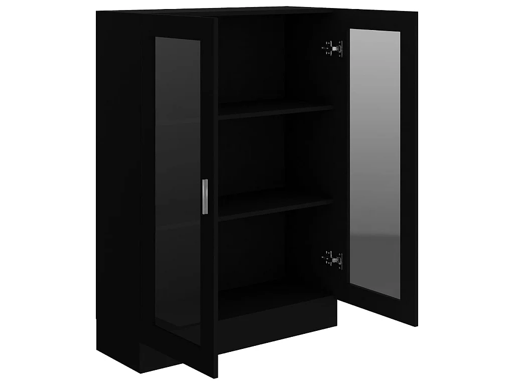Armoire à vitrine Noir 82,5x30,5x115 cm Aggloméré