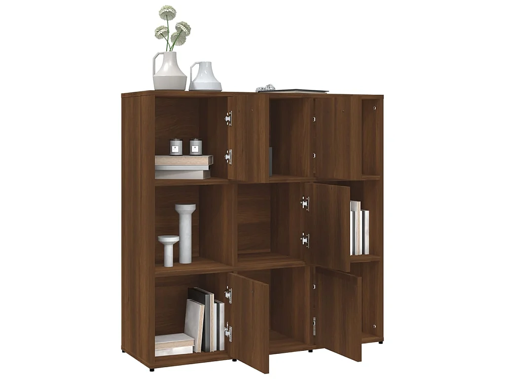 Bibliothèque Chêne marron 90x30x90 cm Bois d'ingénierie