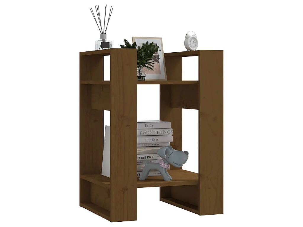 Estante/Divisória Castanho mel 41x35x57 cm Pinho maciço