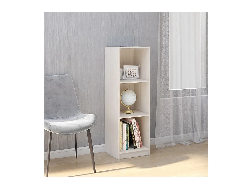 Bibliothèque/Séparateur de pièce Blanc 36x33x110 cm Pin massif