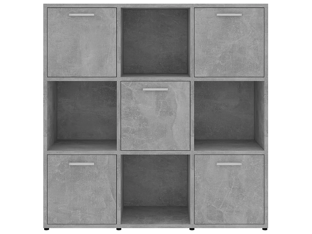 Bibliothèque Gris béton 90x30x90 cm Aggloméré