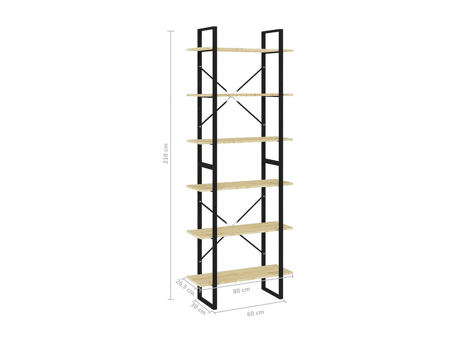 Armoire haute 80x30x210 cm Bois de pin solide