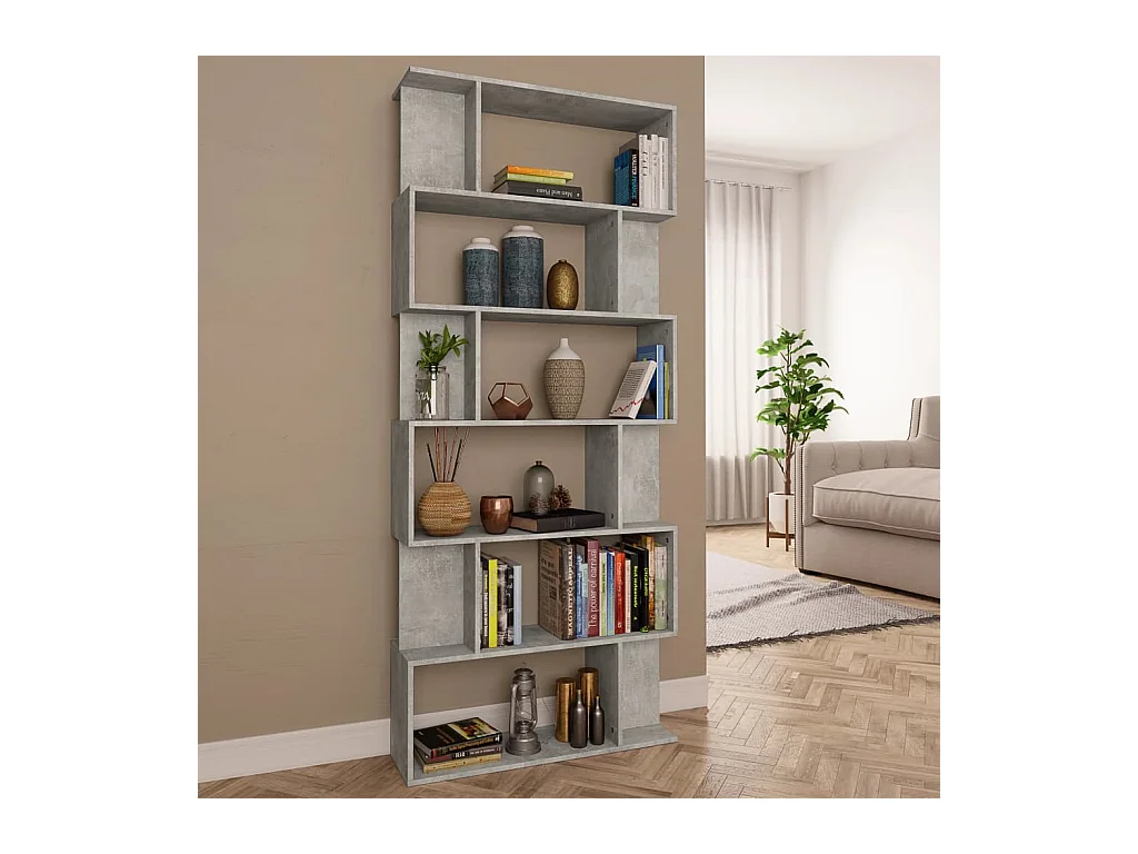Libreria/Divisorio Grigio cemento 80x24x192 cm