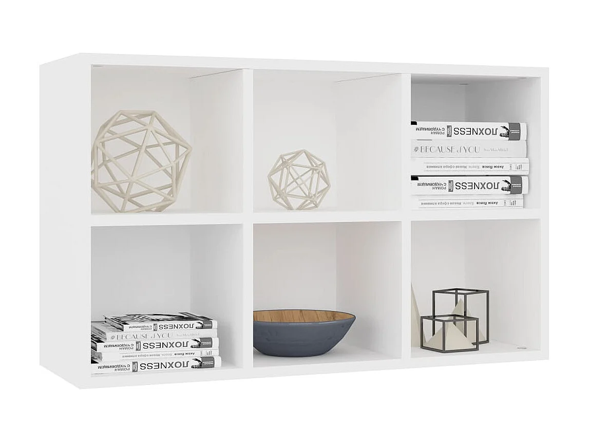 Bibliothèque/Buffet Blanc 66x30x97,8 cm Bois d'ingénierie