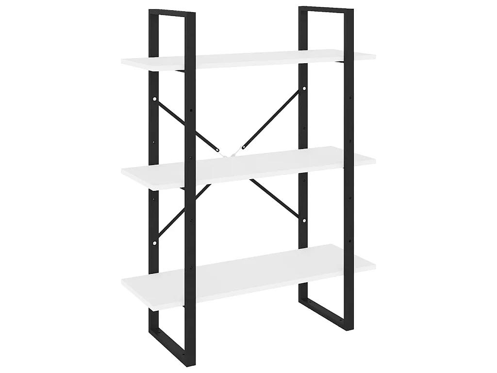 Bibliothèque Blanc 80x30x105 cm Aggloméré