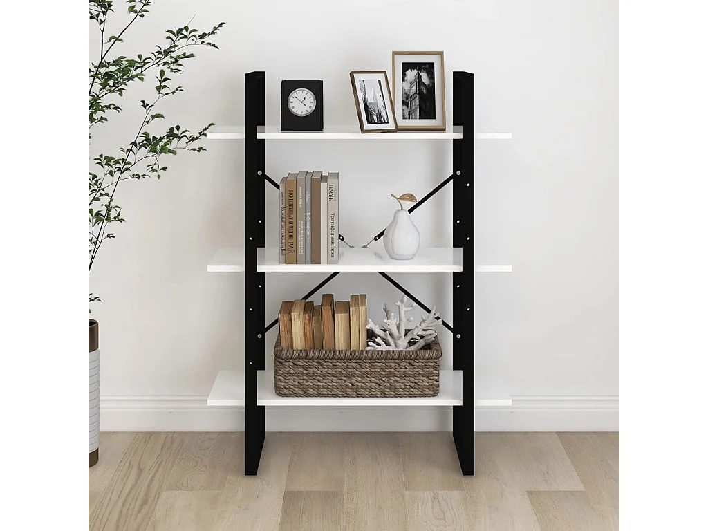 Bibliothèque Blanc 80x30x105 cm Aggloméré