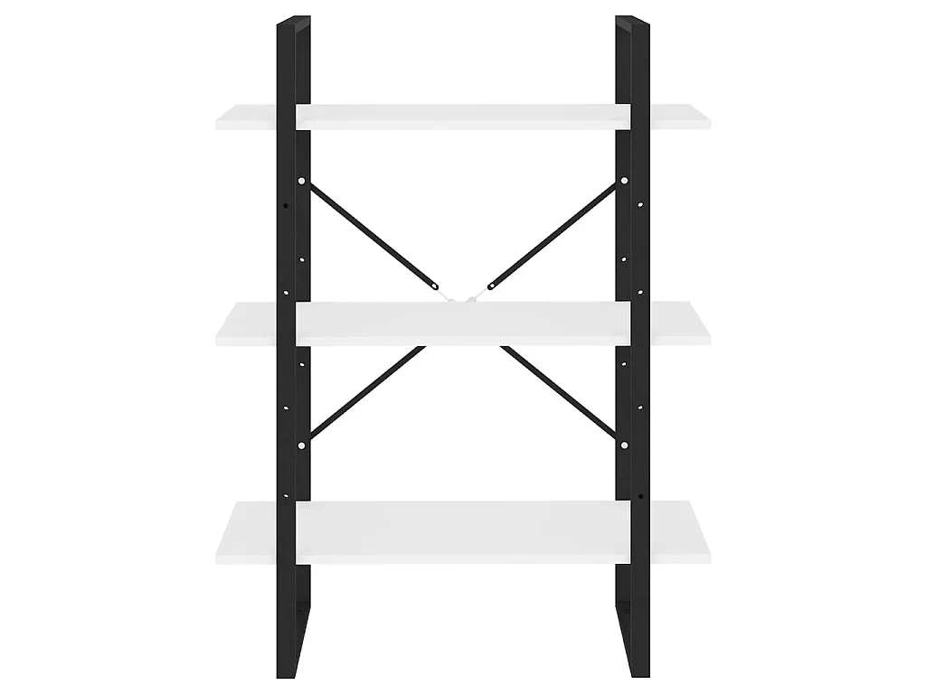 Bibliothèque Blanc 80x30x105 cm Aggloméré