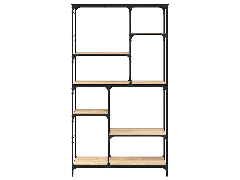 Libreria in rovere Sonoma 99x35,5x176 cm in multistrato acciaio