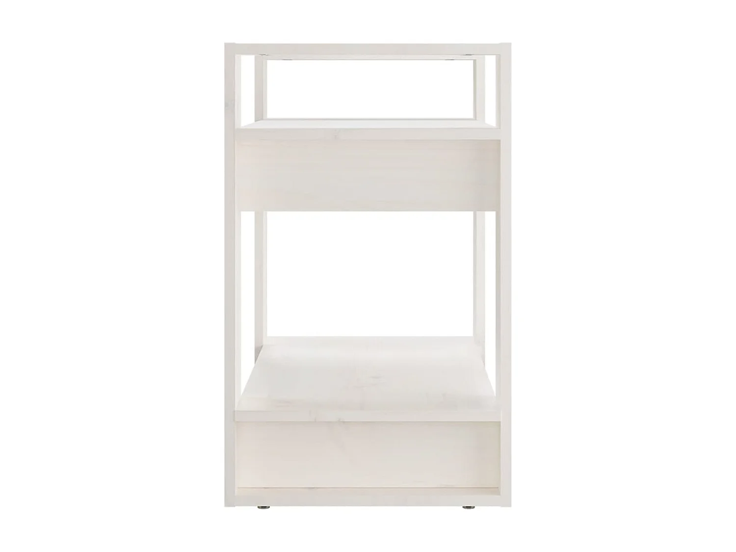 Bibliothèque/Séparateur de pièce Blanc 60x35x57 cm Pin solide