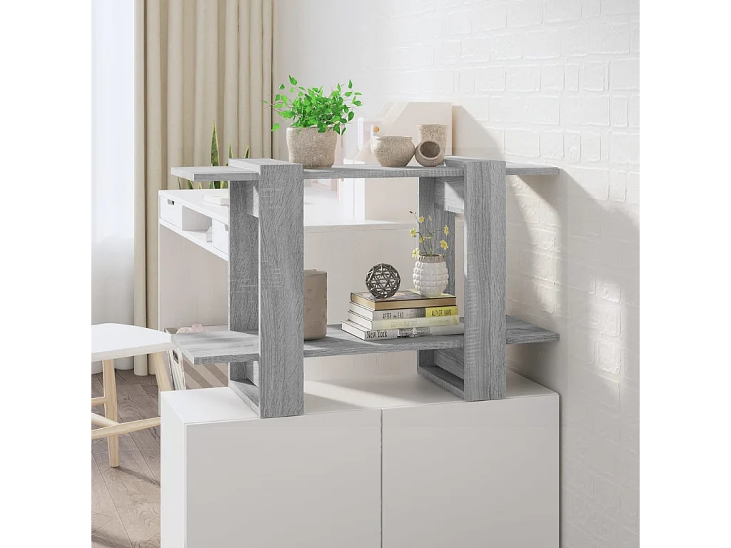 Bibliothèque/Séparateur de pièce Sonoma gris 80x30x51 cm