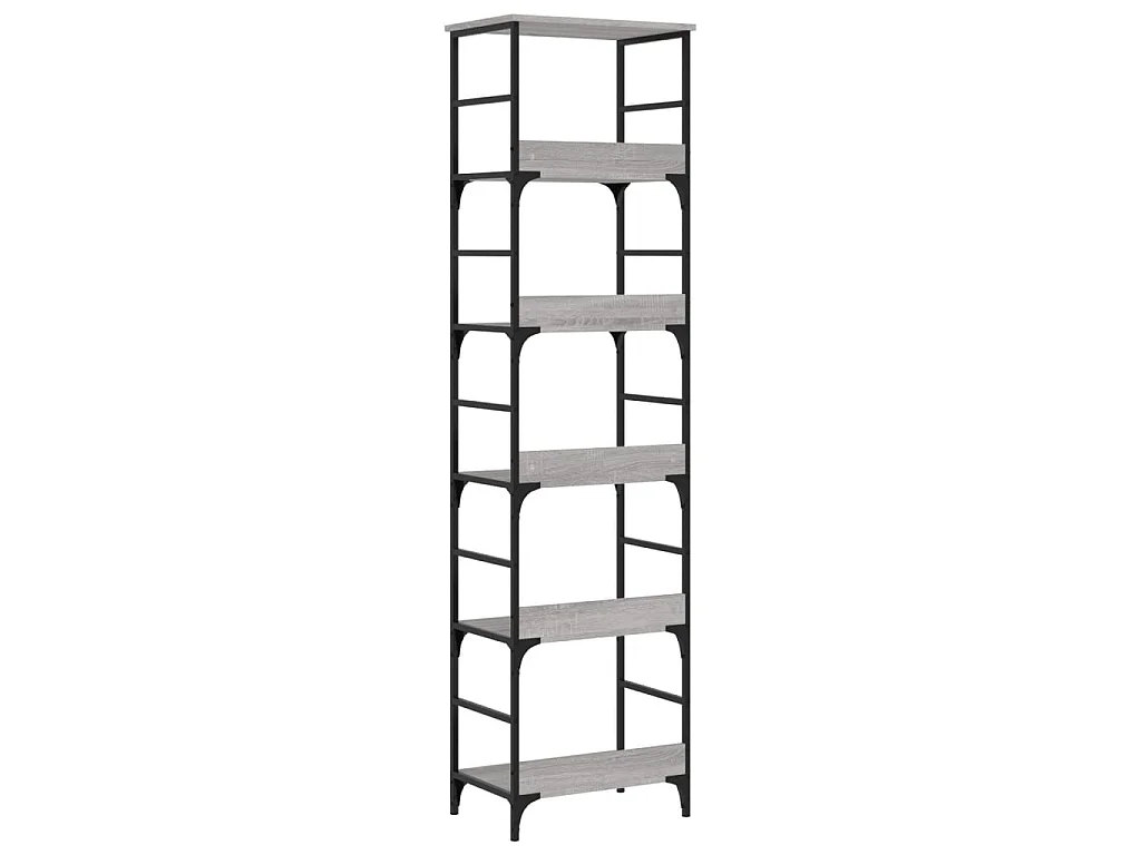 Bibliothèque sonoma gris 50x33x188,5 cm bois d'ingénierie
