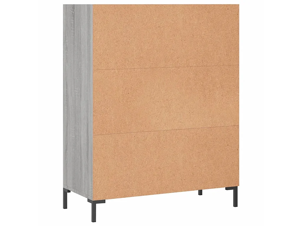 Bibliothèque sonoma gris 69,5x32,5x90 cm bois d'ingénierie