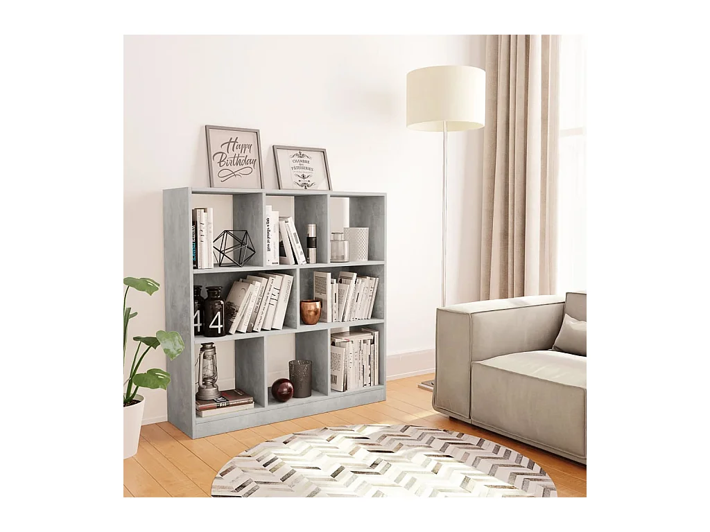 Libreria Grigio cemento 97,5 x 29,5 x 100 cm Truciolato