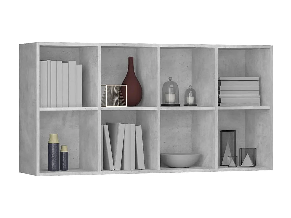 Librería/Aparador Gris hormigón 66 x 30 x 130 cm Aglomerado
