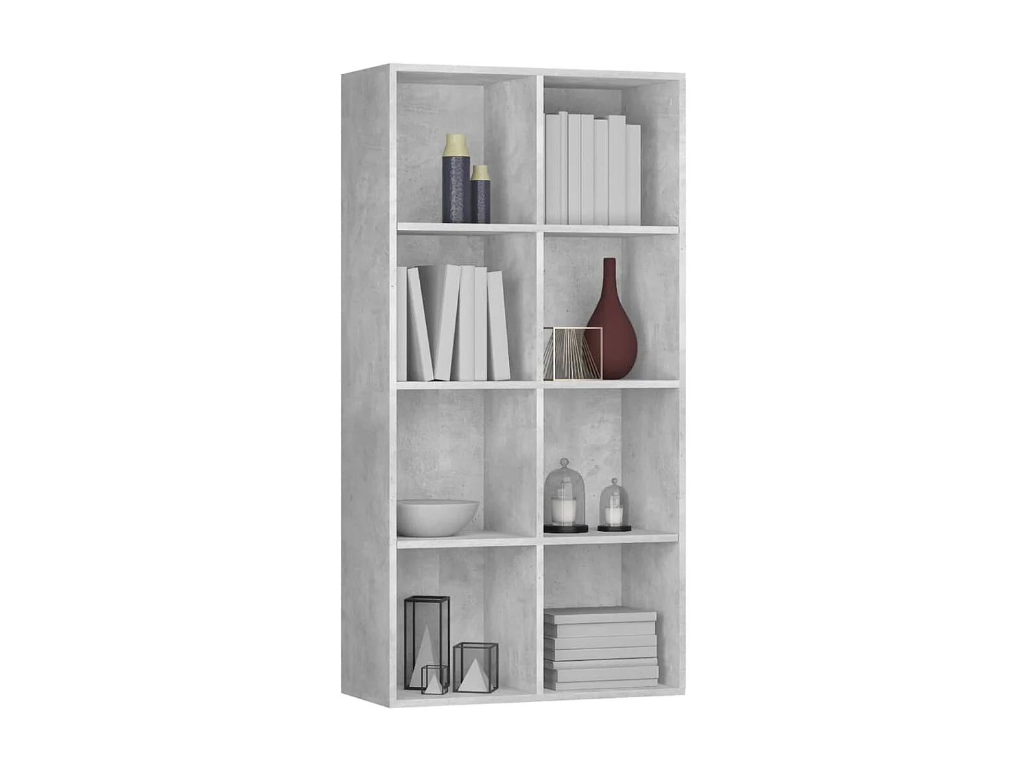 Bücherregal/Sideboard Betongrau 66 x 30 x 130 cm Spanplatte