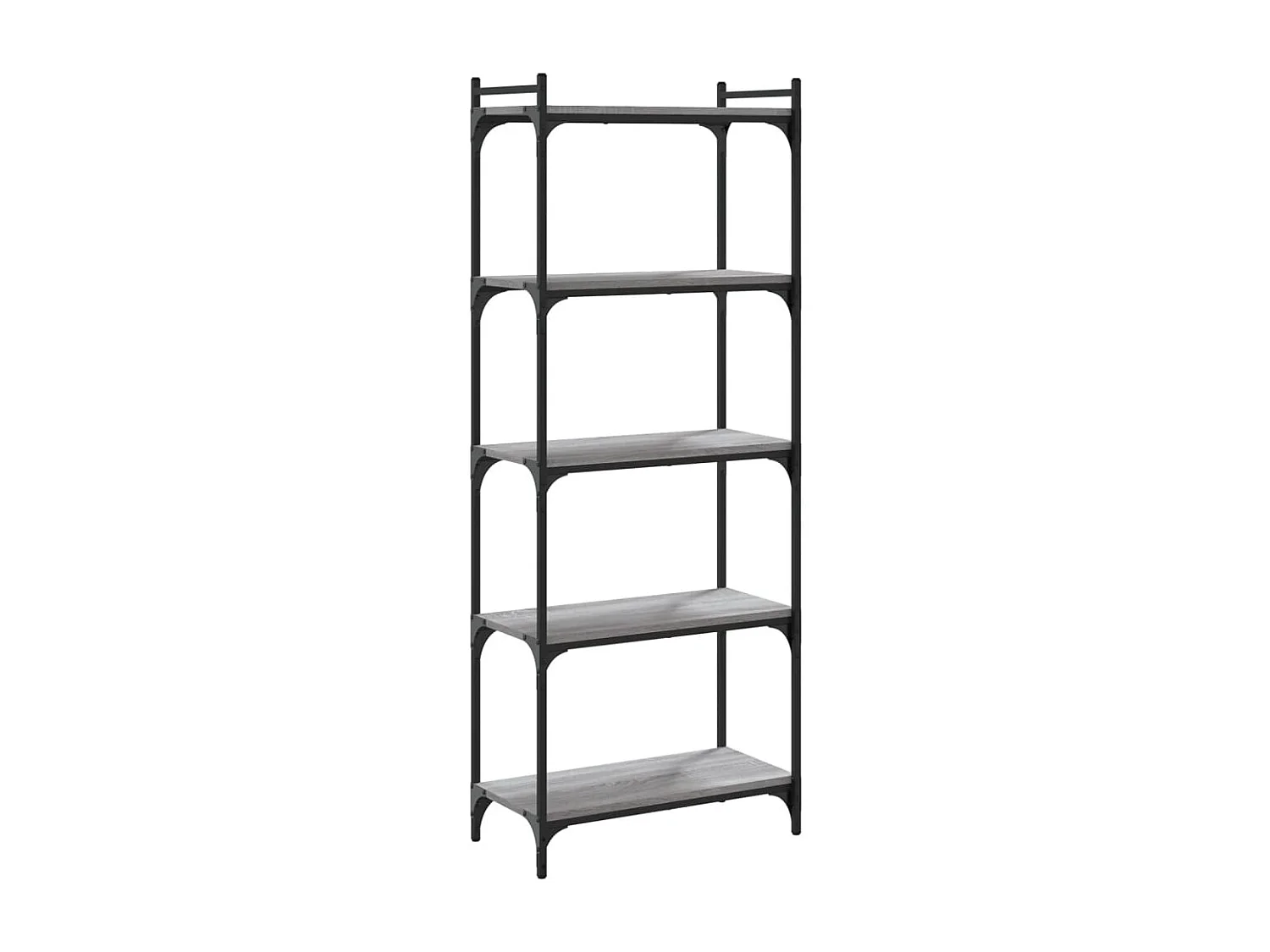 Librería 5 niveles sonoma gris 60x30x154 cm