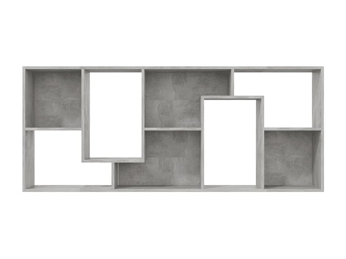 Bibliothèque Gris béton 67x24x161 cm Aggloméré