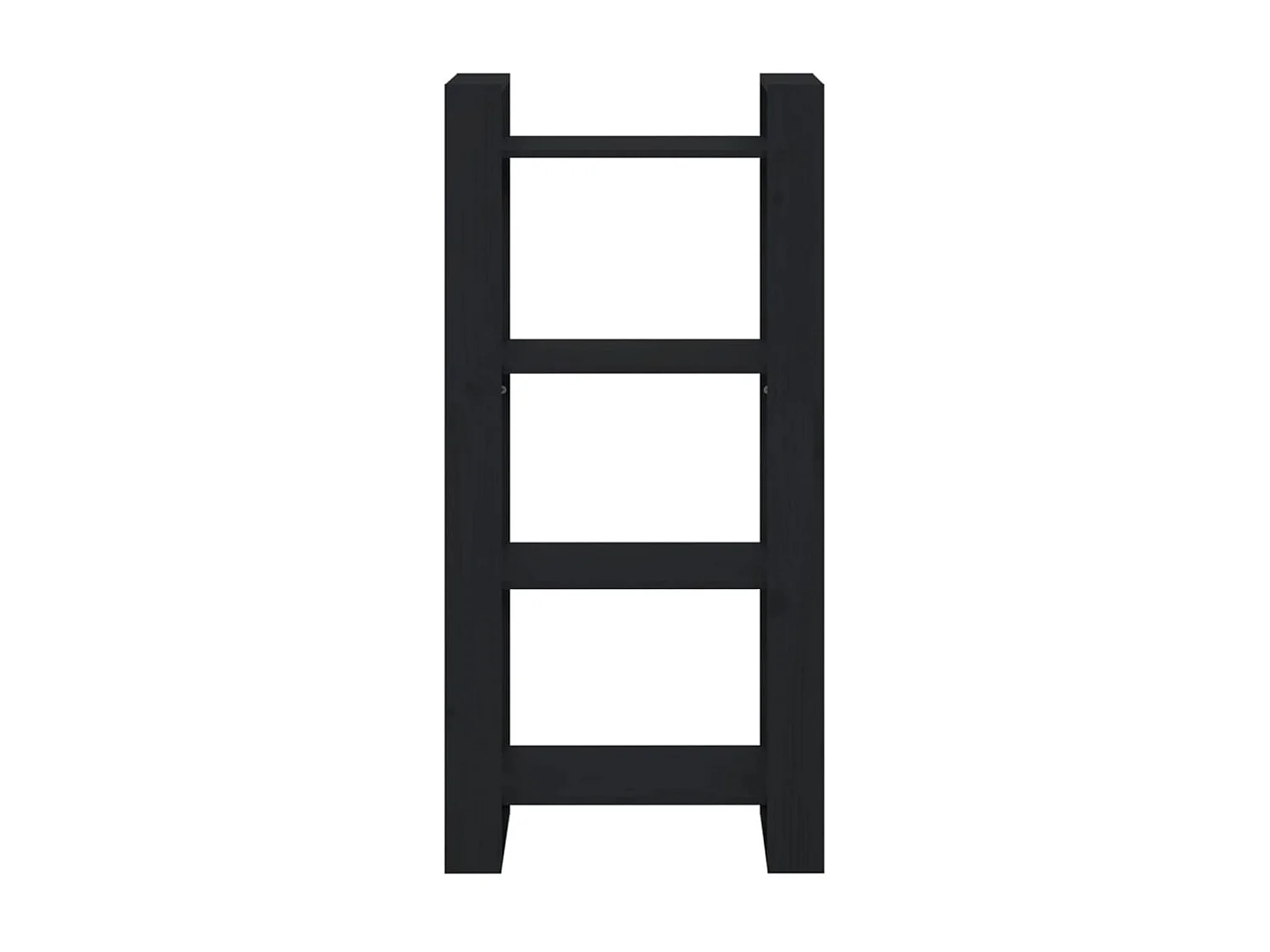 Bibliothèque/Séparateur de pièce Noir 60x35x125 cm Bois massif