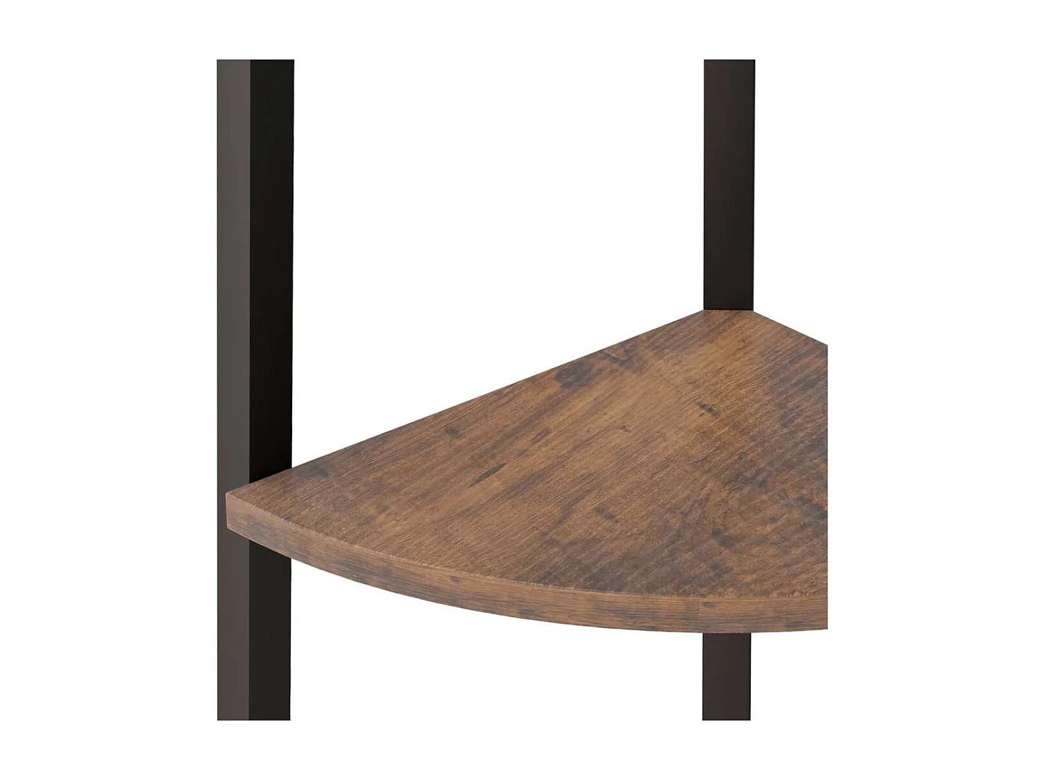 étagère d'angle 5 niveaux Marron foncé et noir 45,5x31,5x180 cm
