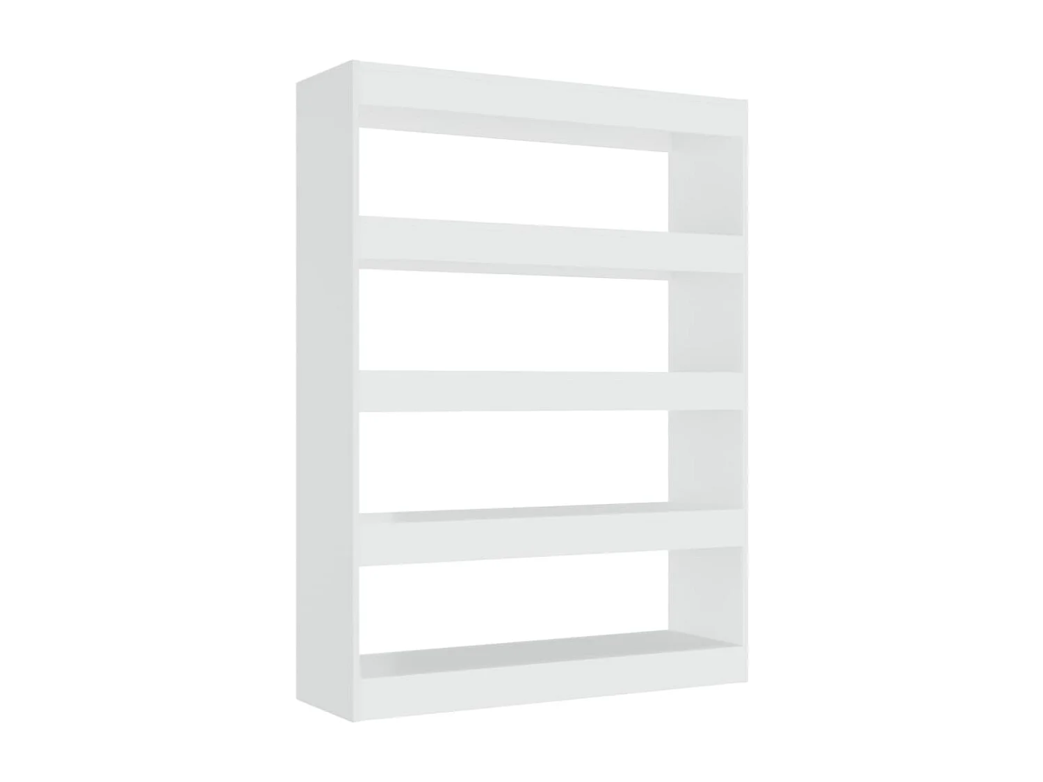 Bibliothèque/Séparateur de pièce Blanc brillant 100x30x135 cm