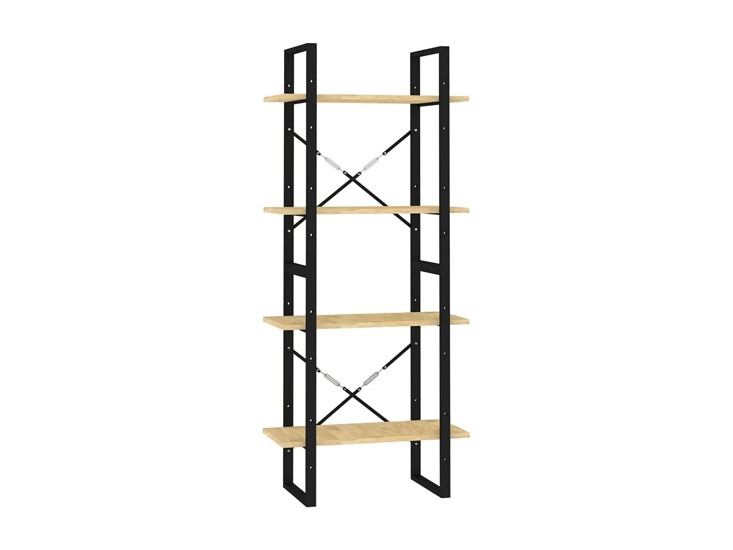 Libreria a 4 ripiani 60x30x140 cm Legno di pino massiccio