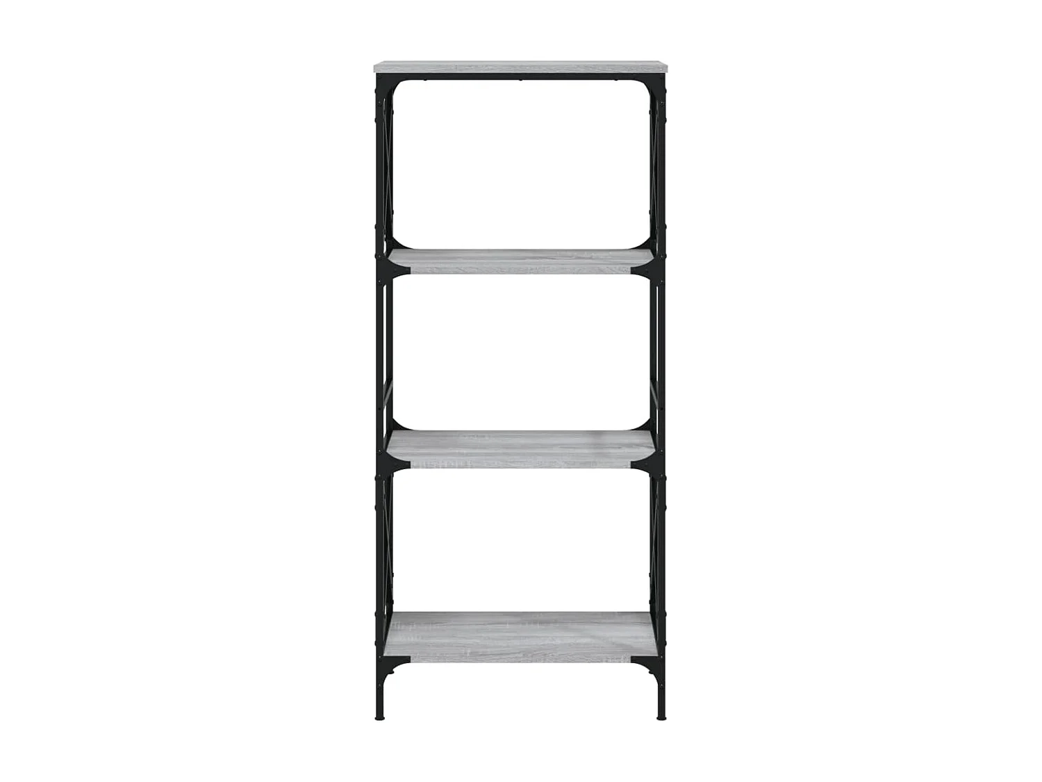Bibliothèque à 4 niveaux sonoma gris 59x35x132 cm
