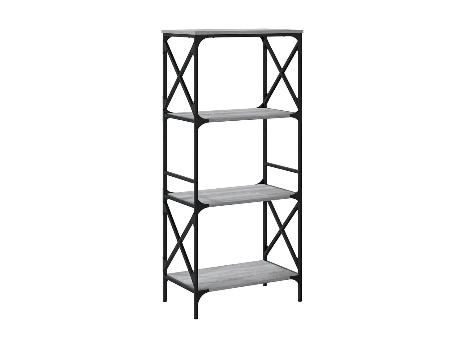 Bibliothèque à 4 niveaux sonoma gris 59x35x132 cm